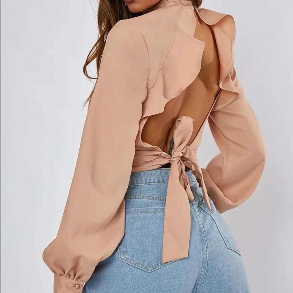 Lorna Luxe open back nude top